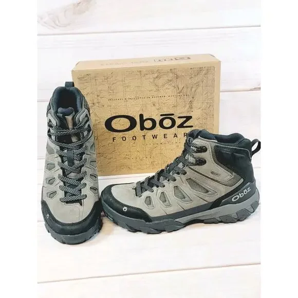 Oboz Sawtooth X Mid B-Dry Waterproof Men's Hiking Boots Size 7.5 Charcoal NEW - Picture 1 of 16